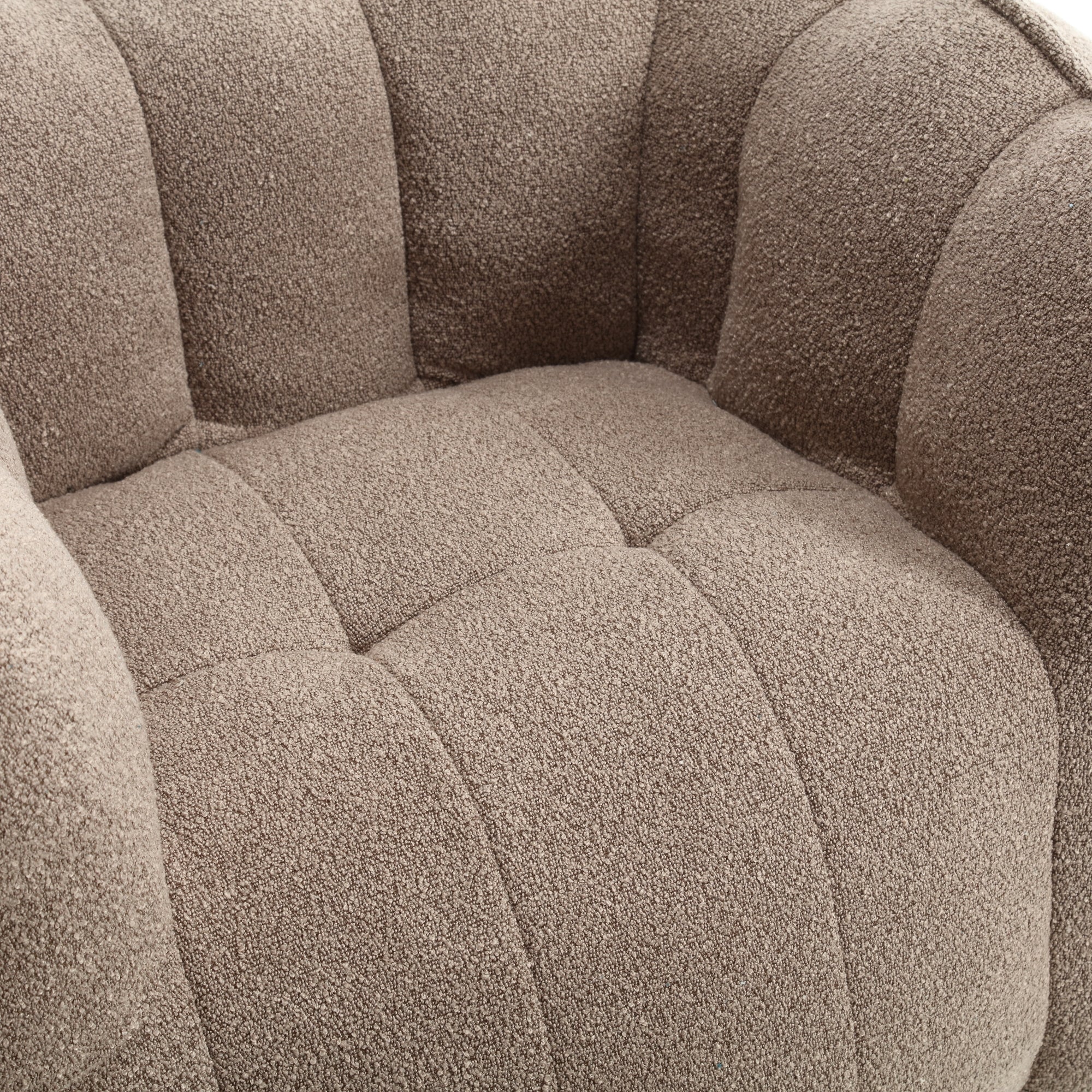 Soft Chenille Bean Bag Chair with High Resilient Foam for Living Room and Bedroom, Comfortable Square Lazy Sofa with Footstool for Adults - Grand Goldman Shop