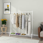 Garment Rack Freestanding Hanger Multi-functional Single pole Bedroom Clothing Rack Bedroom, White - Grand Goldman Shop
