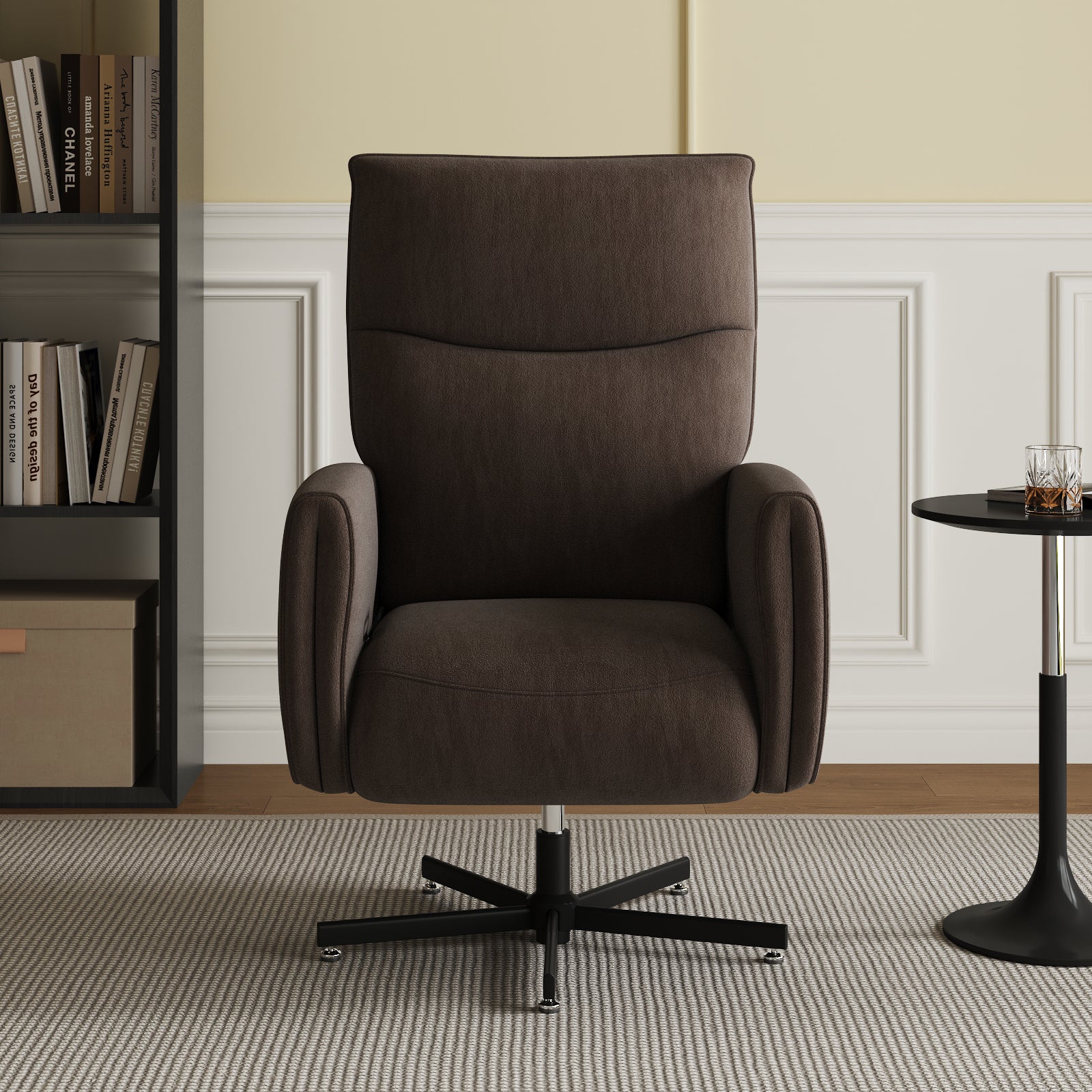 Power Swivel Recliner Chair, Electric Reclining with USB & Type-C Charging, 360° Swivel Velvet Upholstered Accent Chair, for 