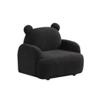 Sherpa Upholstered Bear-Shaped Kids Armchair, Black | Premium Home Decor - Grand Goldman
