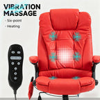 Heated Reclining Computer Chair with 6 Vibration Points,Massage Office Chair,Armrest and Remote - Grand Goldman