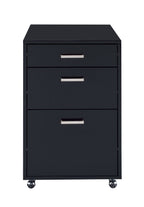 Coleen Black High Gloss & Chrome Finish Cabinet - Grand Goldman