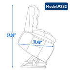 Lift Recliner Chair Heat Massage Dual Motor Infinite Position Up to 350 LBS Large Electric Power Lift Recliners with Power-Remote, Medium-firm and Heavy duty, Blue - Grand Goldman Shop