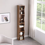 8-layer adjustable shelf ultra-thin bookshelf with a wavy border design, which is more aesthetically pleasing, is suitable for high and narrow, display and multi-functional bookshelves in home offices - Grand Goldman Shop