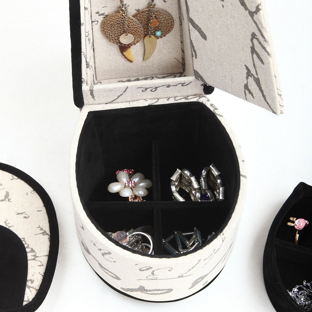 9' Tall Display Jewelry Box with Hidden Storage, High Heel Shoe Design, Stencil Letter Print - Grand Goldman Shop