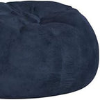 Comfortable High-Density Shredded Foam Bean Bag Chair with Removable Microsuede Cover, Midnight Blue - Grand Goldman Shop