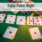 Soozier Poker Table Foldable, 72' Blackjack Table for 7 Players with Chip & Cup Holder, Green Felt | Premium Home Decor - Gra