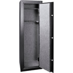 Biometric Keypad Rifle Safe with Advanced Security Features in Black Steel, 5.51 Cubic Ft | Premium Home Decor - Grand Goldma