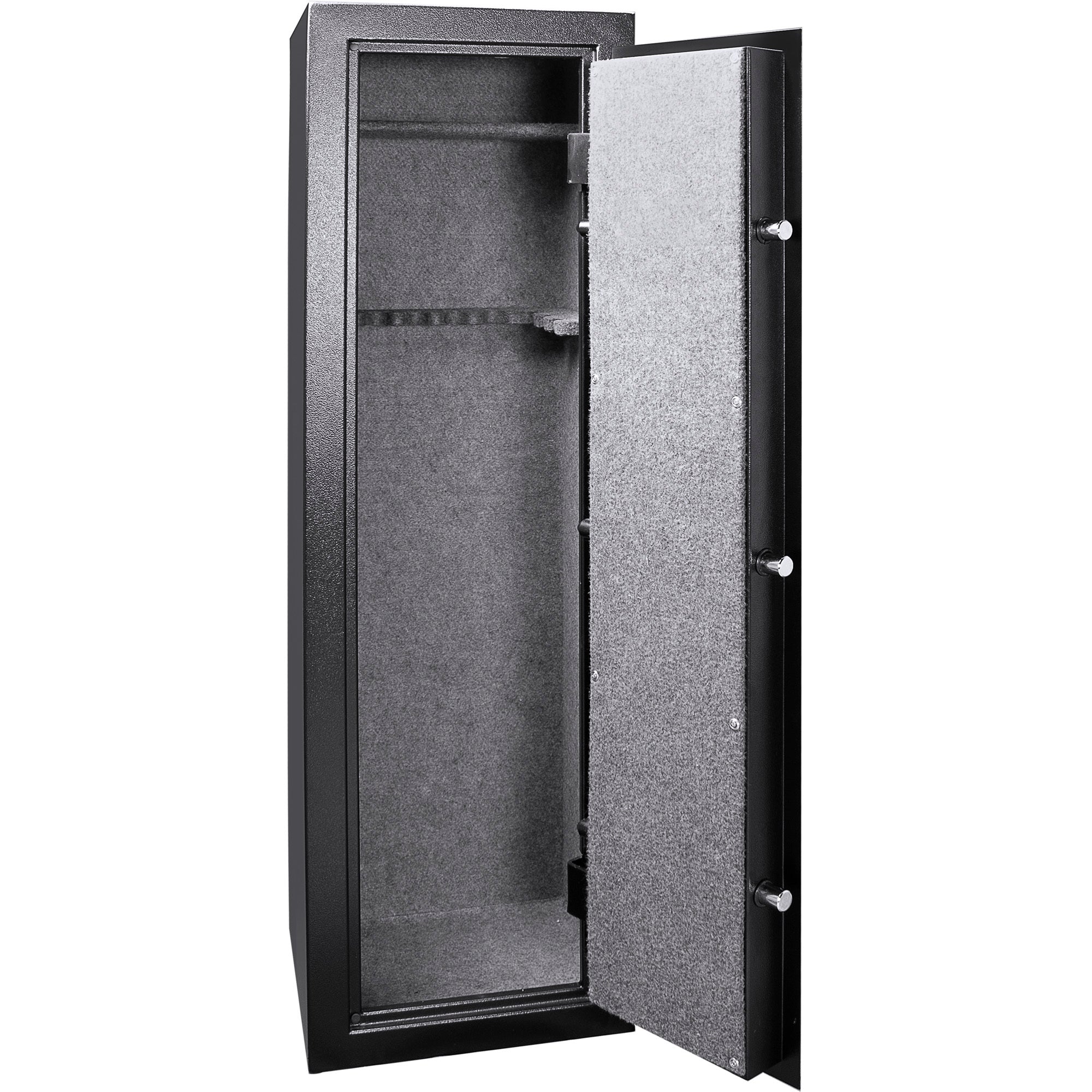 Biometric Keypad Rifle Safe with Advanced Security Features in Black Steel, 5.51 Cubic Ft | Premium Home Decor - Grand Goldma