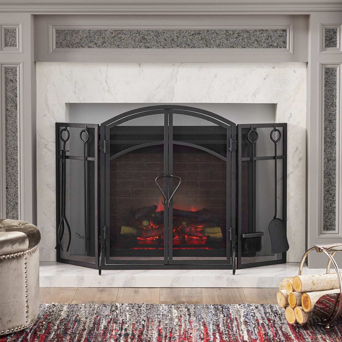 FOLDING SCREEN WITH DOORS AND 4 PCS TOOL SETS - Grand Goldman Shop