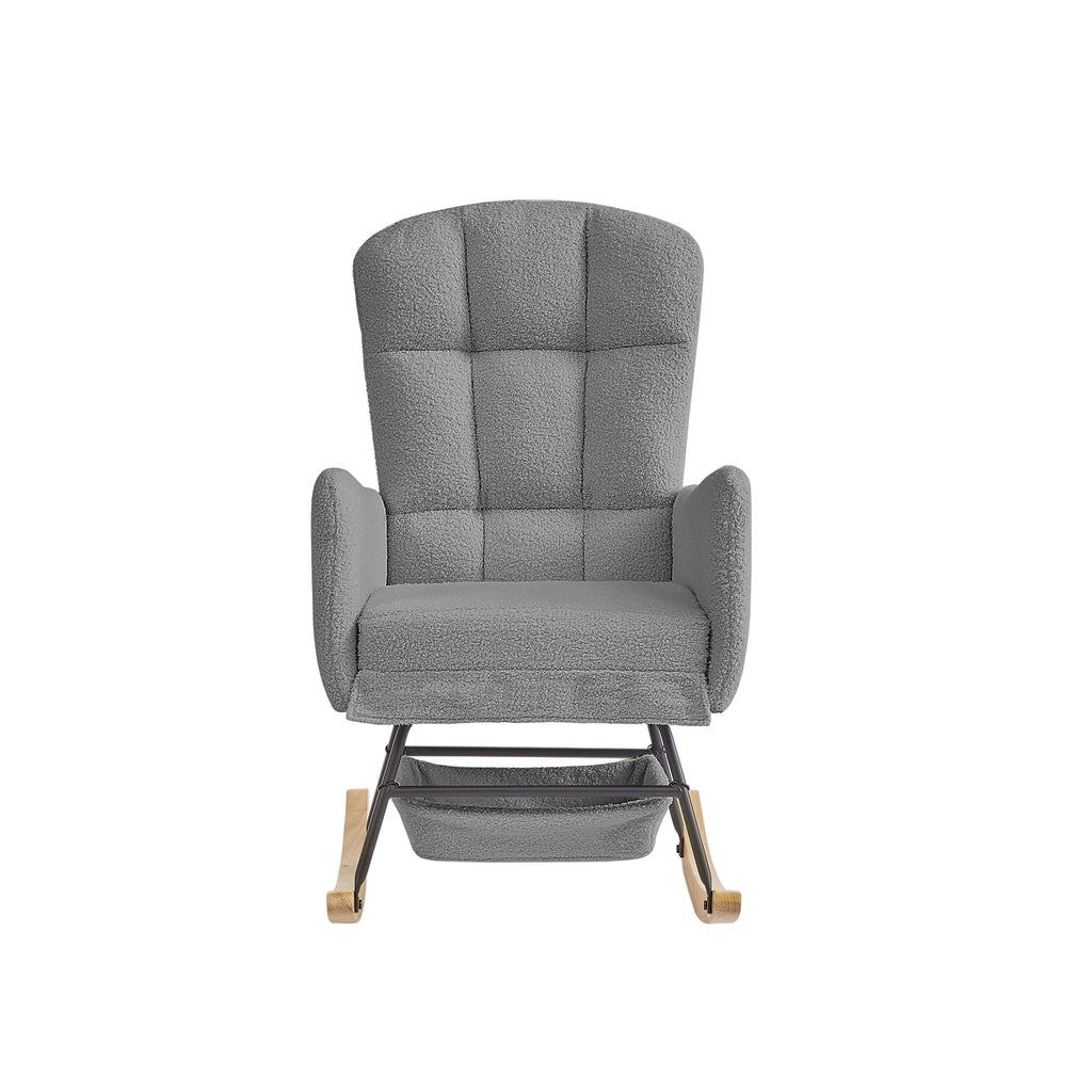 Grey Teddy Rocking Armchair - Grand Goldman Shop