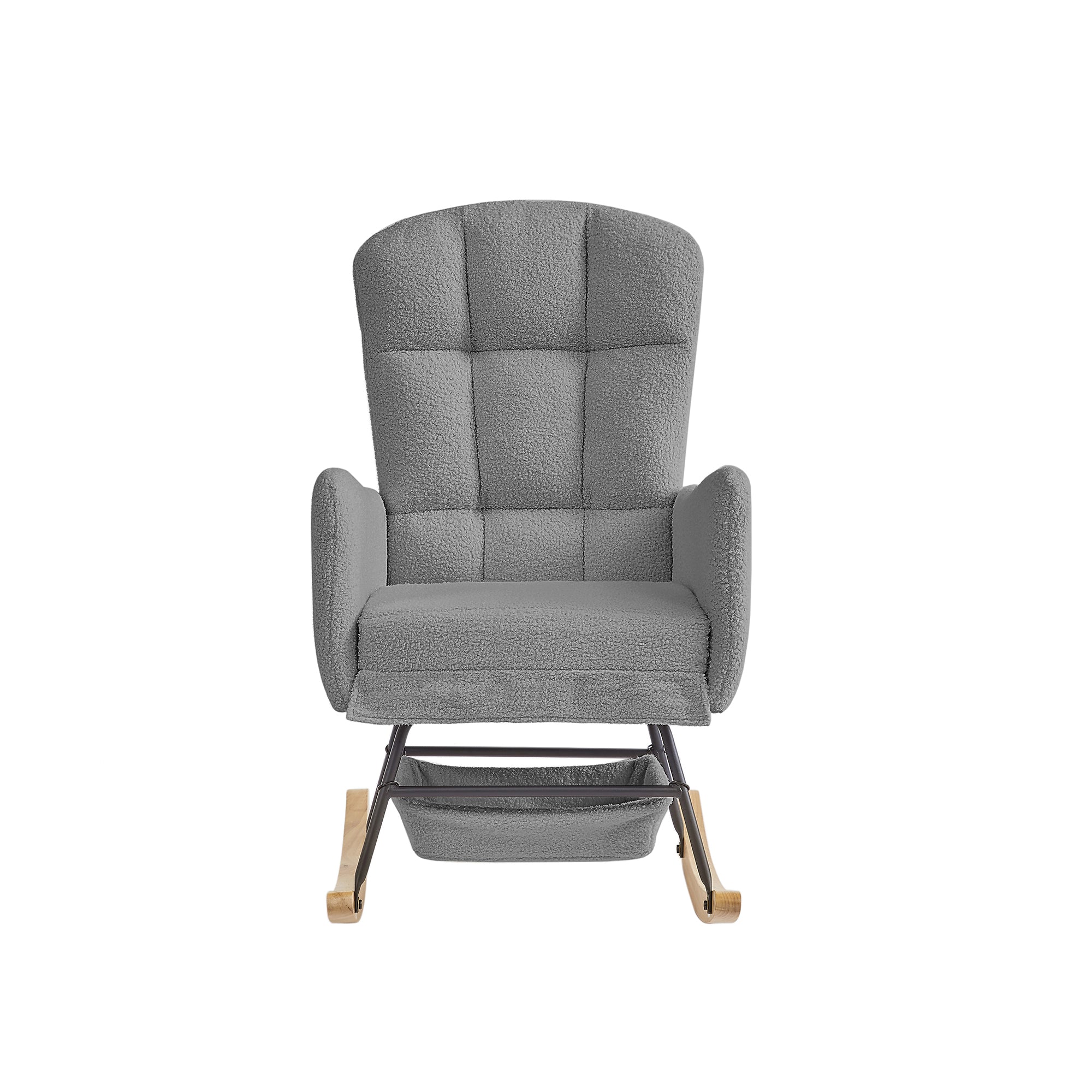 Grey Teddy Rocking Armchair - Grand Goldman Shop