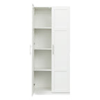 Pantry Cabinet, Kitchen Pantry Storage Cabinets with 2 Door and 3  Shelves, White Pantry Storage Cabinet, Cupboard for Kitchen, Dining Room and Living Room. - Grand Goldman Shop