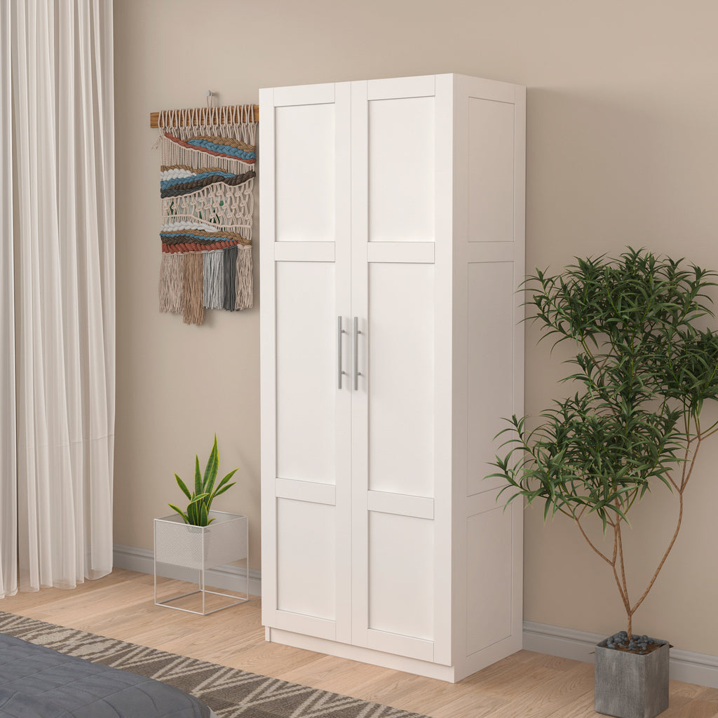 Pantry Cabinet, Kitchen Pantry Storage Cabinets with 2 Door and 3  Shelves, White Pantry Storage Cabinet, Cupboard for Kitchen, Dining Room and Living Room. - Grand Goldman Shop