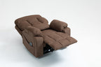 Old age electric lift chair, flat high density foam electric sofa, with heating and massage functions, can tilt to 180 degrees, 2 pocket cup holders, 2 remote controls, 4 OKIN motors - Grand Goldman Shop