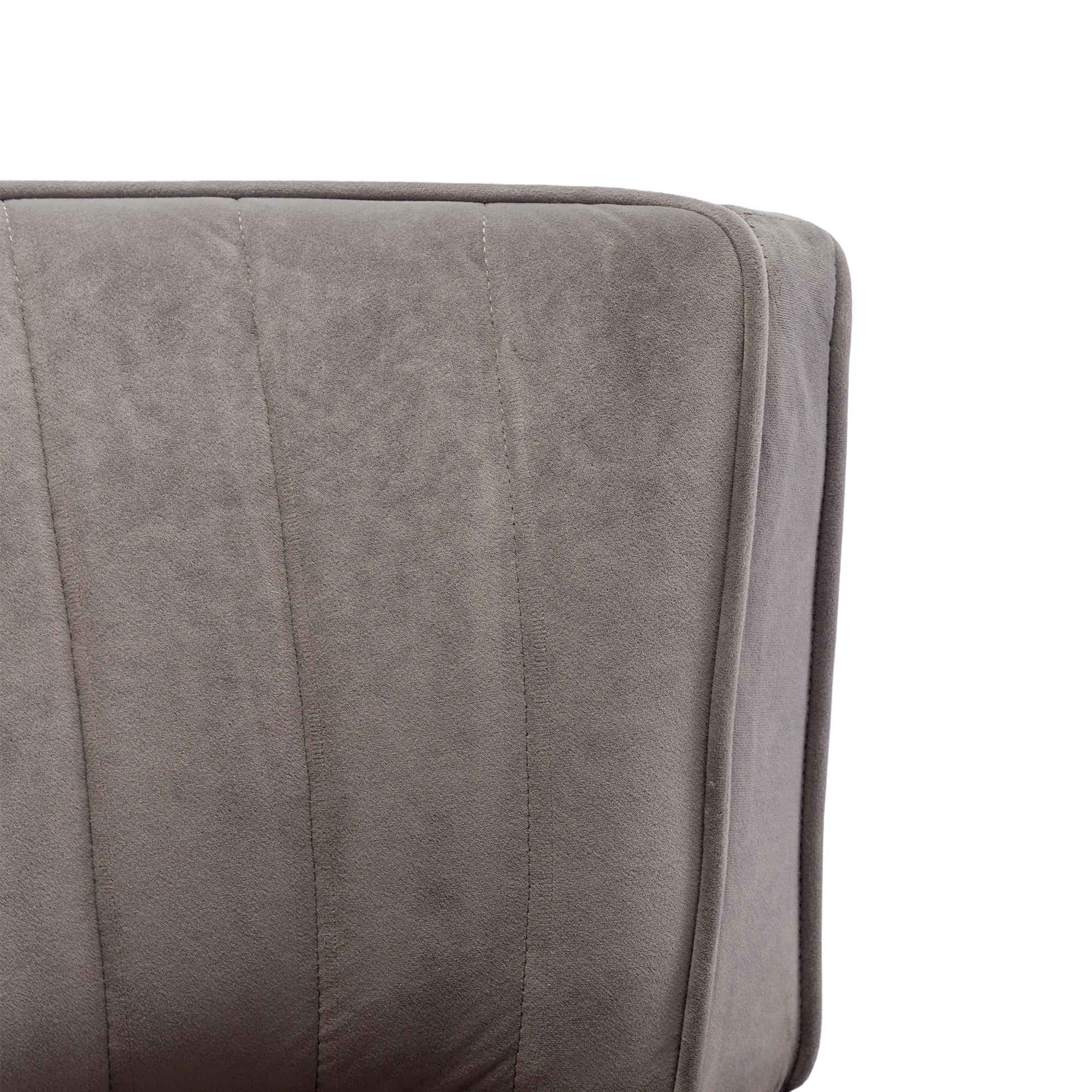Swivel Barrel Chair, Round Armchairs with Fluffy Velvet, 360 Degree Swivel, Gray, 25.20'' x 25.59'' x 26.38'' - Grand Goldman Shop