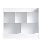 Wood Kid Storage Cubby, Toy Storage Organizer with Bookshelf, 5-Cubby Wood Toy Storage Cabinet, Children Book Toy Shelf for K