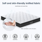 Queen Size Mattress,12 Inch Hybrid Mattress, Individually Pocketed Innerspring, Medium Firm - Grand Goldman Shop