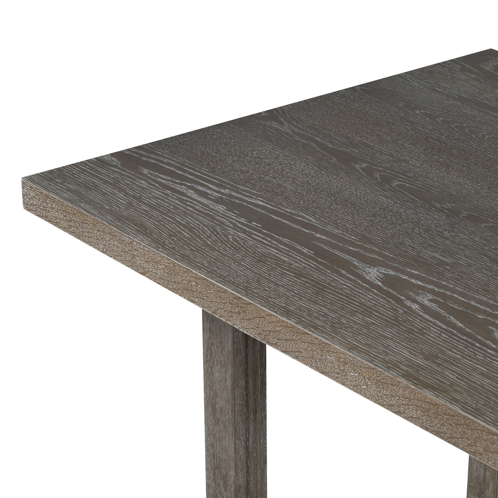 TREXM 6-Piece Retro Dining Table Set for 6, 60' Wood Kitchen Table and Chairs Set of 4 with Bench Designed Trestle Base for kitchen & Dining Room (Gray) - Grand Goldman Shop