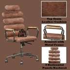 Calan Vintage Whiskey Top Grain Leather Office Chair - Grand Goldman