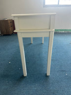 Cream White Vanity Desk with 3 Drawers, Modern Makeup Table or Writing Desk, Multipurpose Dressing Table for Bedroom, No Mirror Included - Grand Goldman Shop