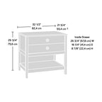 Lateral File with Rustic Style, Brown finish - Grand Goldman