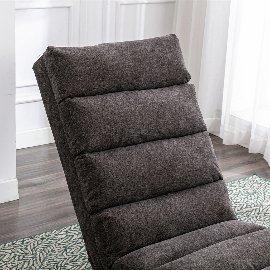 Ergonomic Linen Massage Chaise Lounge with Remote Control, Dark Gray, Electric Massage Lounger with 5 Modes - Grand Goldman Shop
