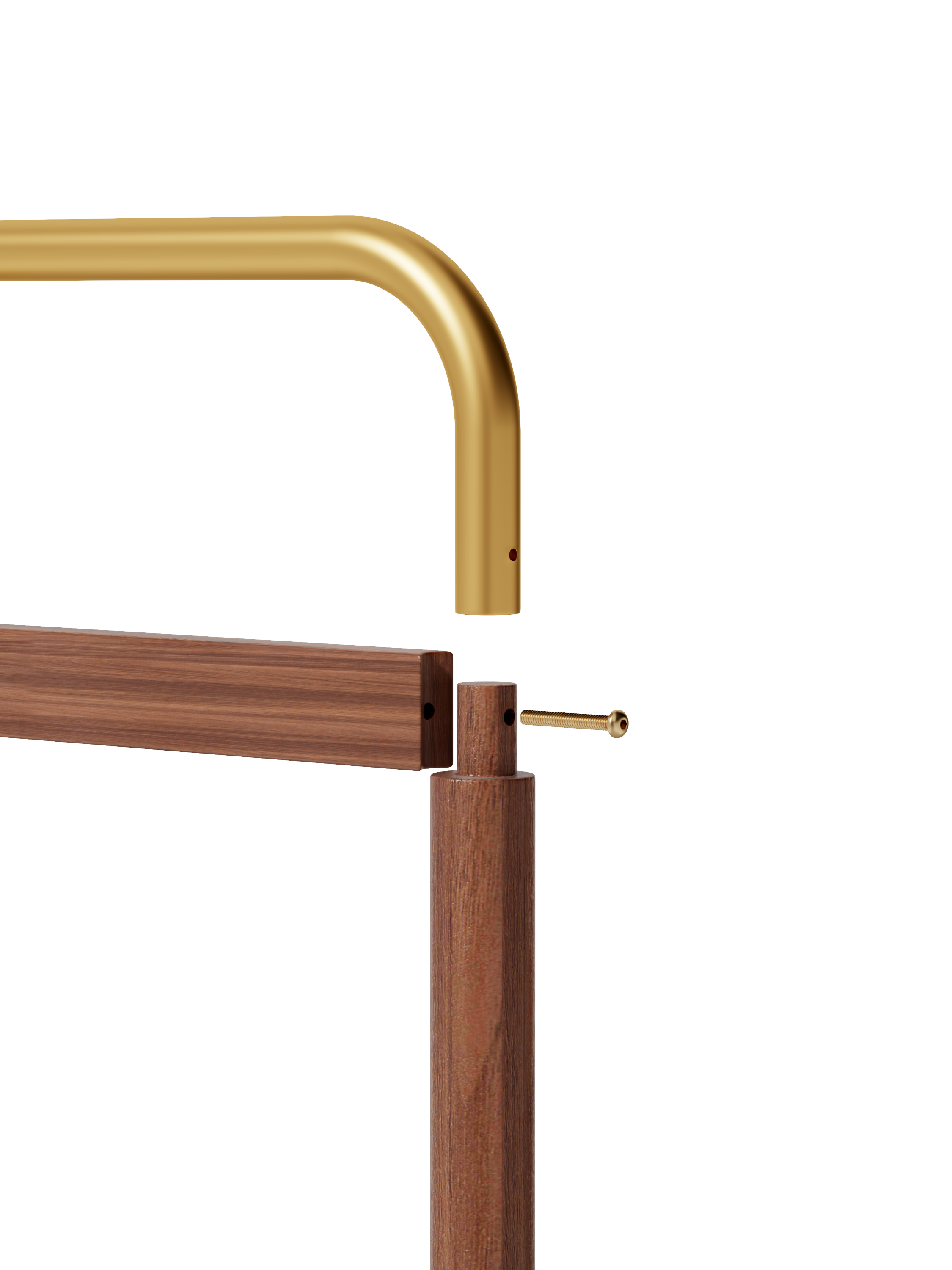 Coat Racks solid wood hanger 15.7* 11.8*71in Solid environmental protection easy to assemble beautiful can be placed in the bedroom/entrance/living room (Walnut) - Grand Goldman Shop