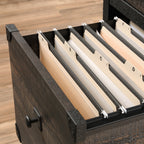 File Pedestal with Smooth-Glide Drawer, Dark Oak finish - Grand Goldman