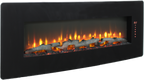 48 inch Curved Front Wall Mounted Electric Fireplace with remote and multi color flame & emberbed - Grand Goldman Shop