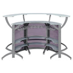 Elaina Silver 3-piece Home Bar - Grand Goldman Shop