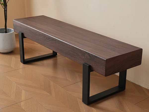 59' Dining Bench, Farmhouse Indoor Kitchen Table Benches, Bed Bench, Industrial Shoe Bench, Entryway Benches - Grand Goldman Shop