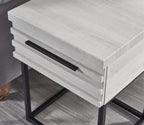 Astral 3-Piece Upholstered Bedroom Set, Tufted Wingback Bed with Two White Nightstands - Grand Goldman Shop