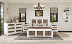 4-Pieces Bedroom Sets, Queen Size Farmhouse Platform Bed with Wooden Strip Stickers Decoration, Storage Nightstand and Dresser with Metal Handle, White(Old SKU: HL000191AAK) - Grand Goldman Shop