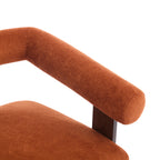 Round armrest loveseat(Dark orange+Brown) - Grand Goldman Shop