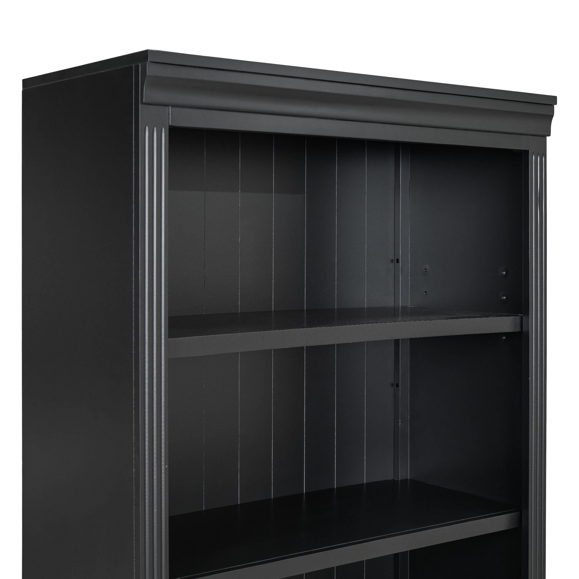 83' Tall Wood Bookcase Suite with light strip ,5-Tier Home Decor Bookcase Suite with Adjustable Shelves,Storage Organizer,Fre