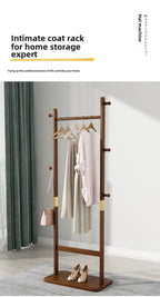 Coat Racks solid wood hanger 23.6* 11*71in Solid environmental protection easy to assemble beautiful can be placed in the bedroom/entrance/living room (Walnut) - Grand Goldman Shop