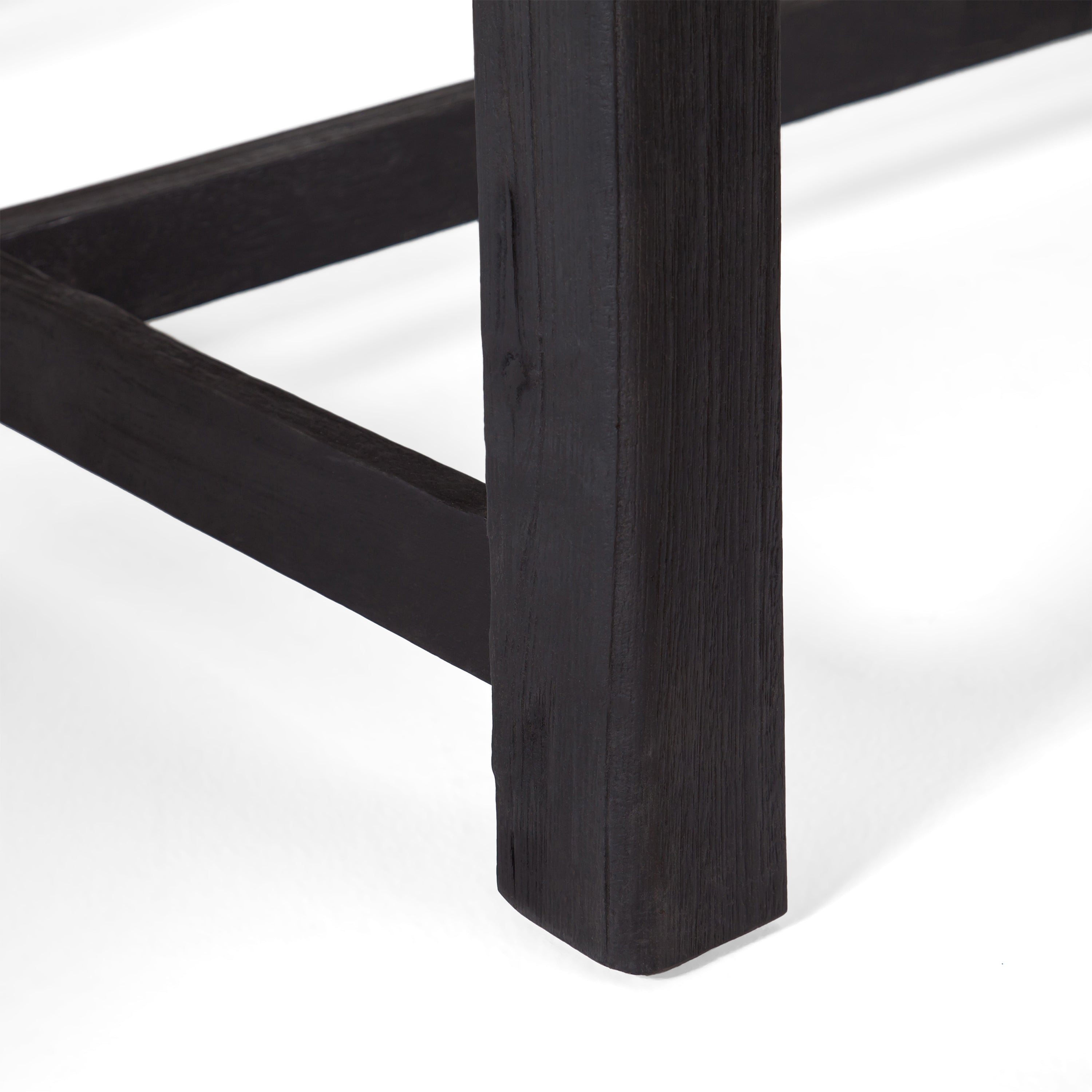 Cloud Outdoor Bench with Acacia Wood Frame and Slat Panel Design, Set of 2,Sandblast Grey and Black - Grand Goldman Shop