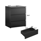 (Set of 2)3 Drawer Dresser, Small Dresser for Closet, Wooden Nightstand for Bedroom, Chest of Drawers Side Table Storage Cabinet for Home Office Entryway Hallway, Each box Contains Two Side Tables - Grand Goldman Shop