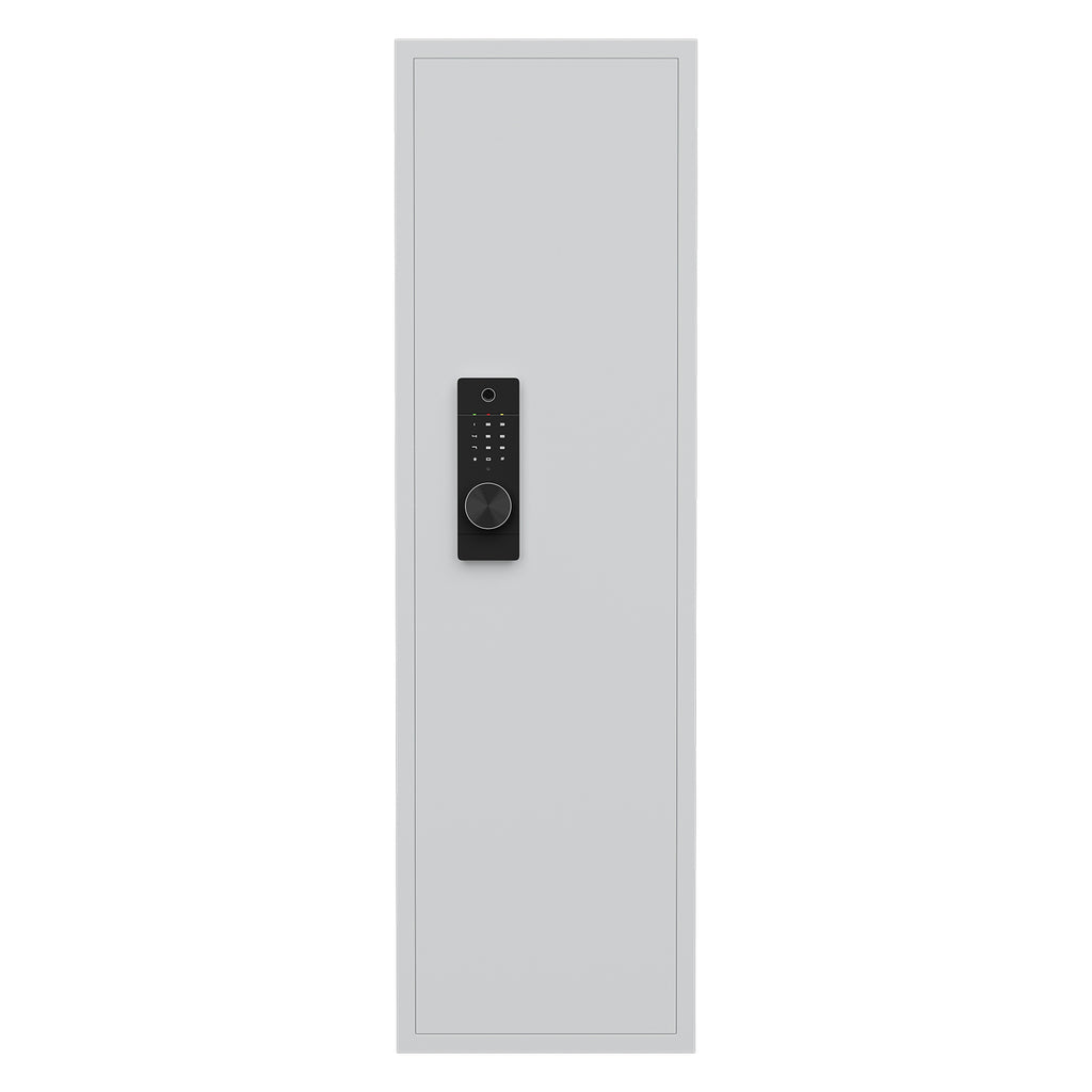 53' Fingerprint Touch Panel In-Wall Safe,Hidden Wall Gun Safe for Rifles with Adjustable Shelves,Assembled Storage Multifunct