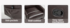 Heat Massage Manual Recliner Chair with Rocker and Swivel in Fabric for Living Room, Brown - Grand Goldman Shop