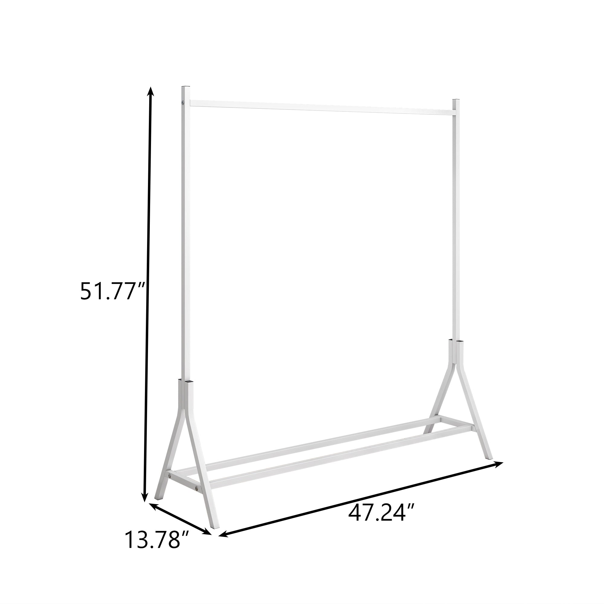 Garment Rack Freestanding Hanger Multi-functional Single pole Bedroom Clothing Rack Bedroom, White - Grand Goldman Shop