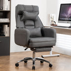 Swivel Ergonomic Office Chair, Technology Leather  High Back Office Chair with Lumbar Support Headrest, Sedentary Comfortable