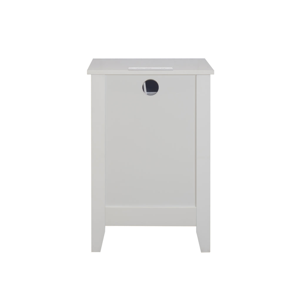 White 3 Drawer Nightstand with Charging Station and USB Ports & Power Outlets,Wooden Bed Side Table/End Table Modern Night Stands for Bedrooms - Grand Goldman Shop