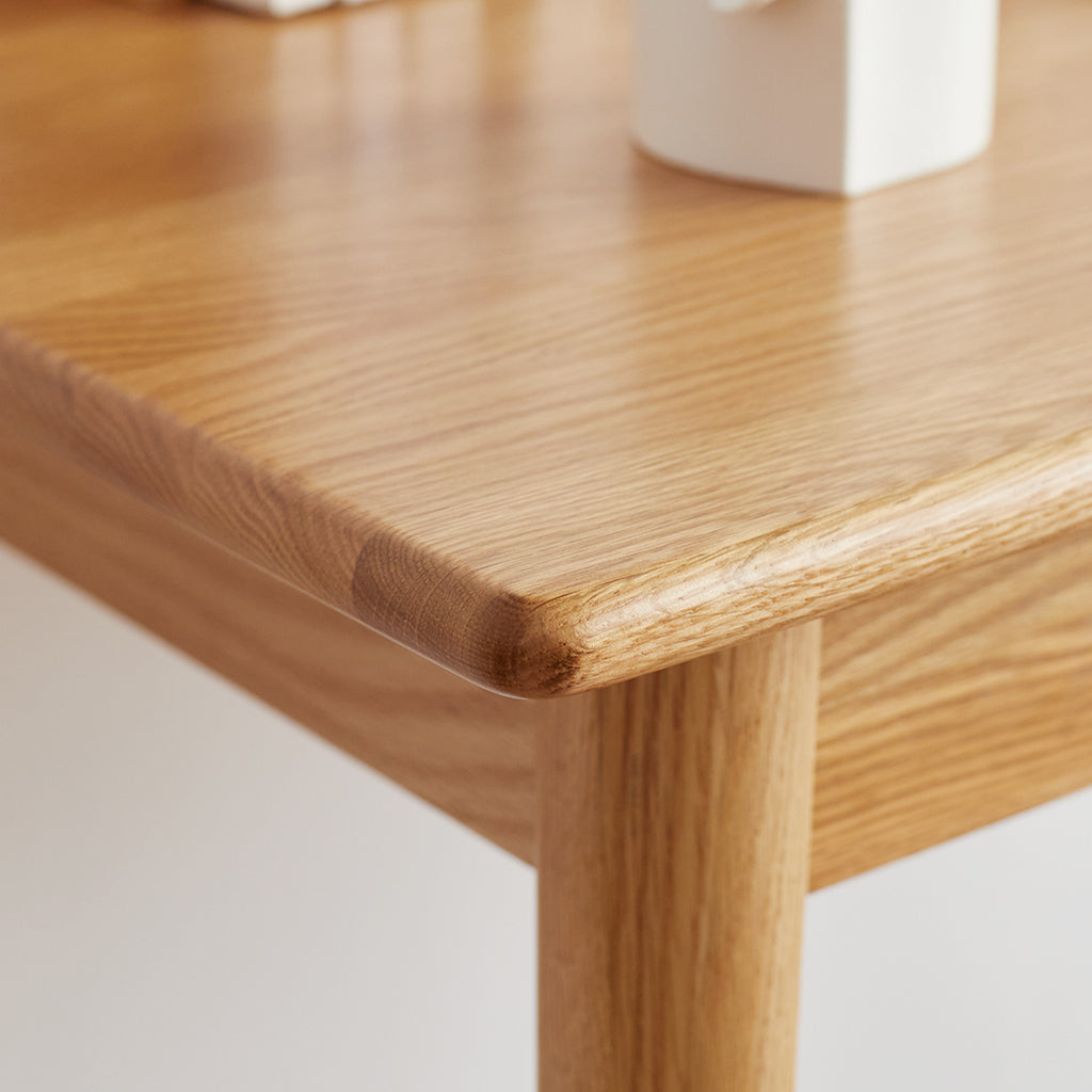 Desk 100% solid wood natural wood computer desk study desk oak natural wood PC desk work desk dressing table slim solid wood with drawer simple work from home width 80 cm depth 50 cm wood grain wooden - Grand Goldman Shop