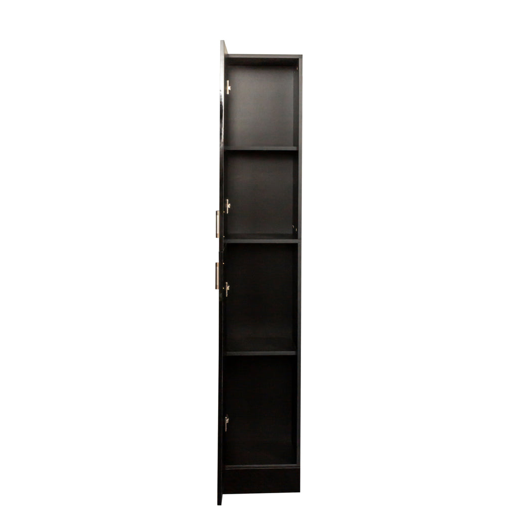 Freestanding  Cabinet with Inadjustable Shelves and two Doors for Kitchen, Dining Room,black - Grand Goldman Shop