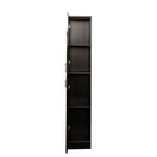 Freestanding  Cabinet with Inadjustable Shelves and two Doors for Kitchen, Dining Room,black - Grand Goldman Shop