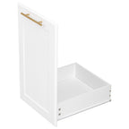 K&K 59.3' Kitchen Island with Storage 2 Pull Out Cabinet Organizers & Rubber Wood Drop Leaf, Rolling Kitchen Island with Trash Can Storage, Power Outlet, Spice & Towel Rack for Kitchen, Dining, White - Grand Goldman Shop