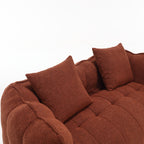 Cozy Beanbag Chair with High Resilience Foam Core for Two - Red Chenille, 66x35x25 inches - Grand Goldman Shop