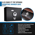 0 23 Cu Ft Top Opening Biometric Security Safe - Grand Goldman